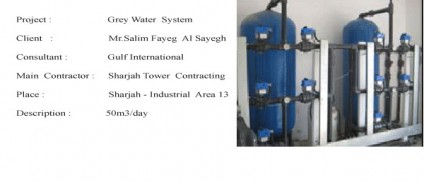 Grey Water System - Salim Al  Fayeg Al Sayegh